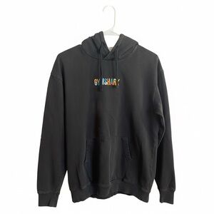 Gymshark Charcoal Hoodie with Colorful Logo